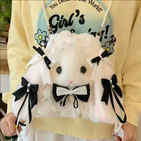 apanese-style Lolita Cute Bowknot Rabbit Bag