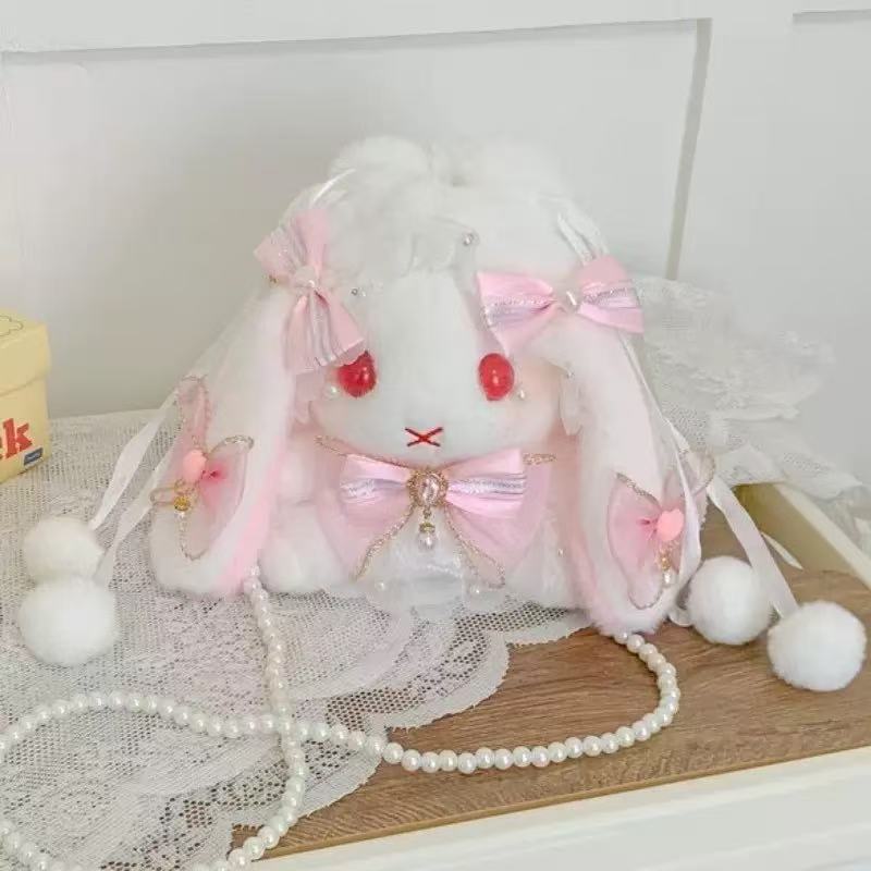 apanese-style Lolita Cute Bowknot Rabbit Bag