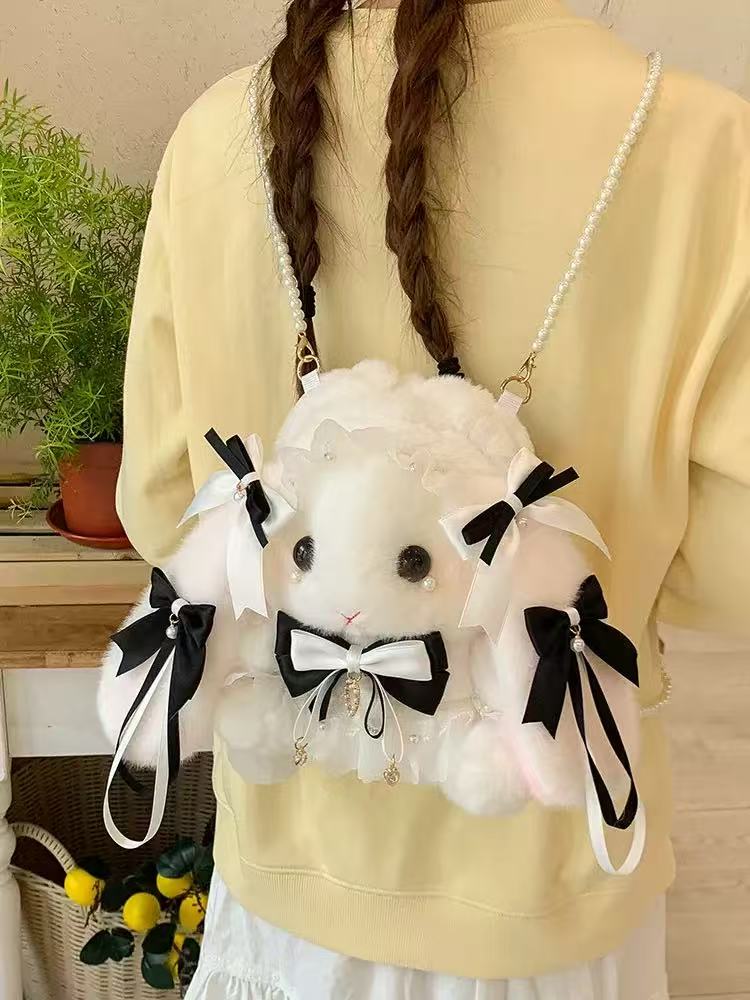 apanese-style Lolita Cute Bowknot Rabbit Bag