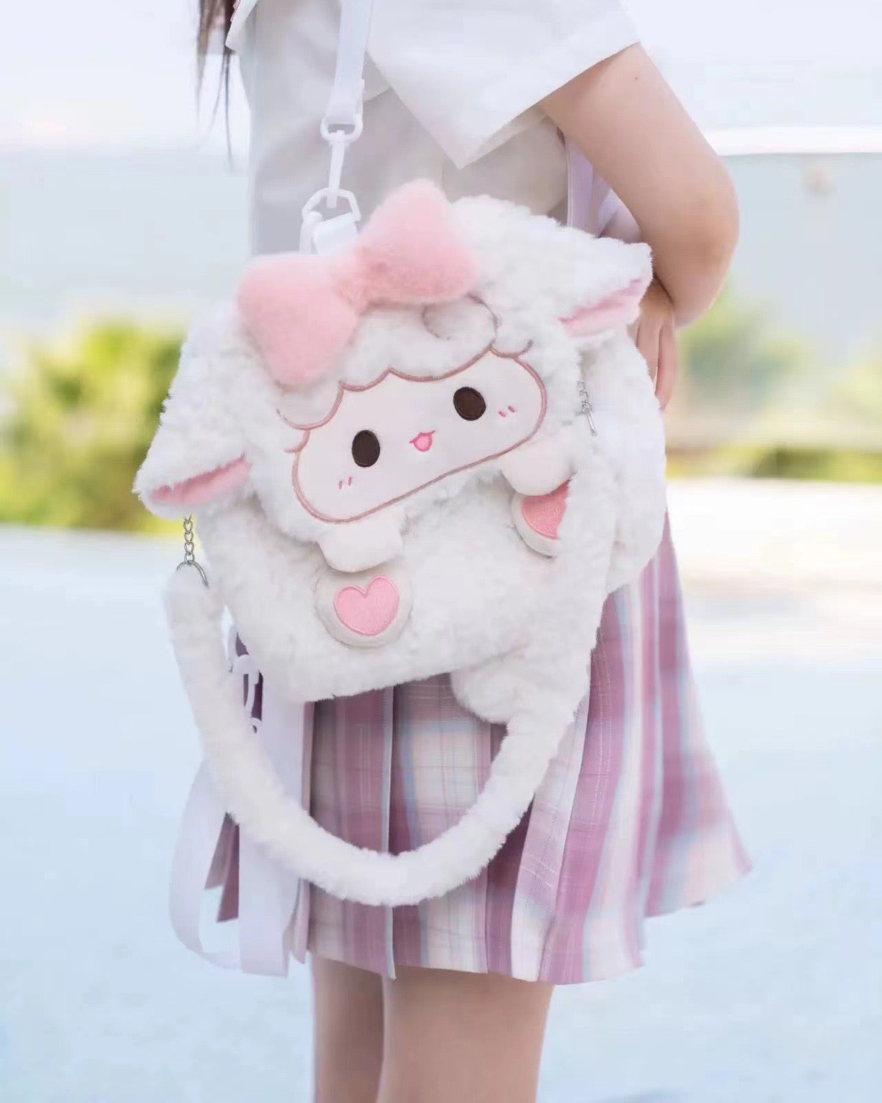 Cute girl plush backpack