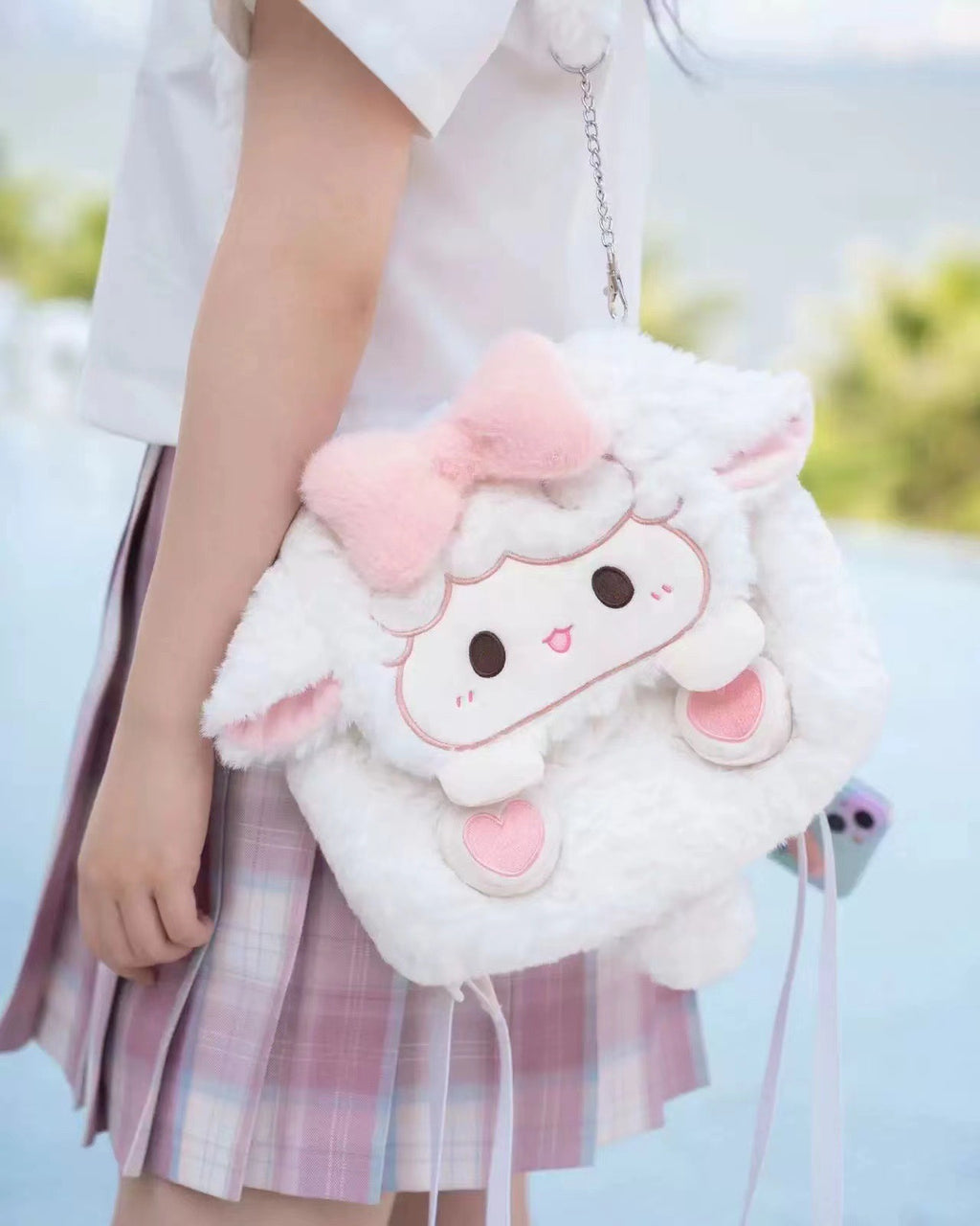 Cute girl plush backpack