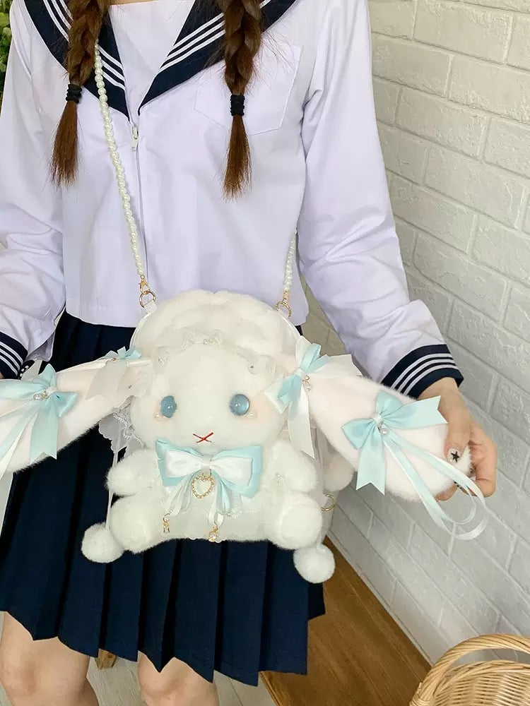 apanese-style Lolita Cute Bowknot Rabbit Bag